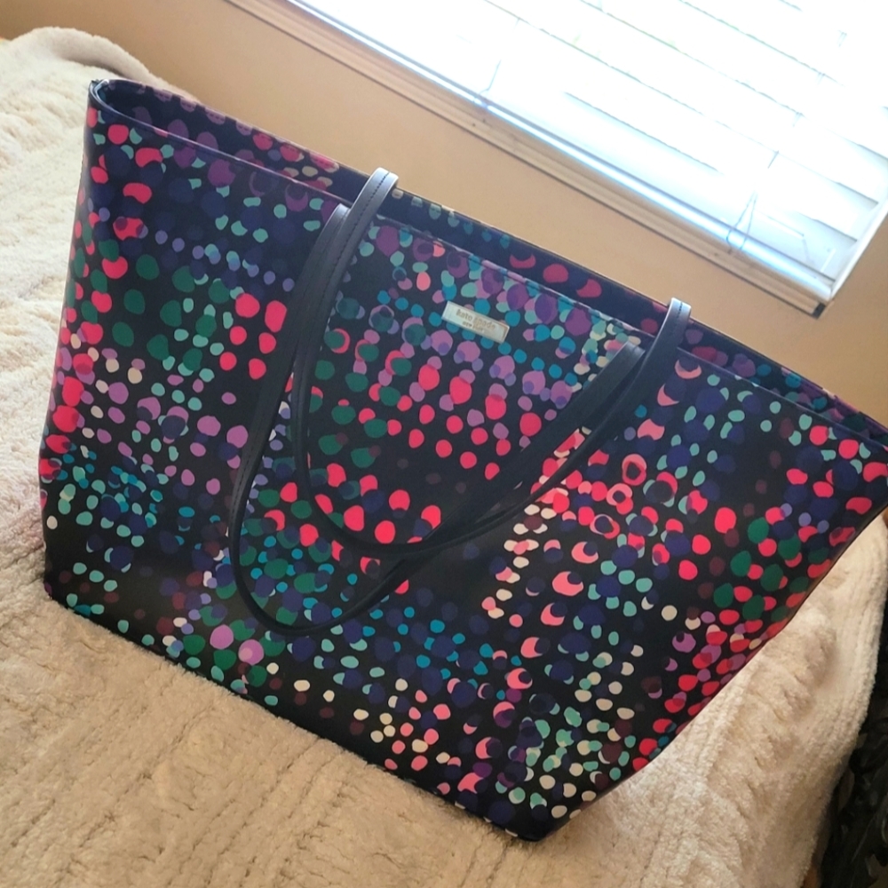 Authentic multi color Kate spade tote